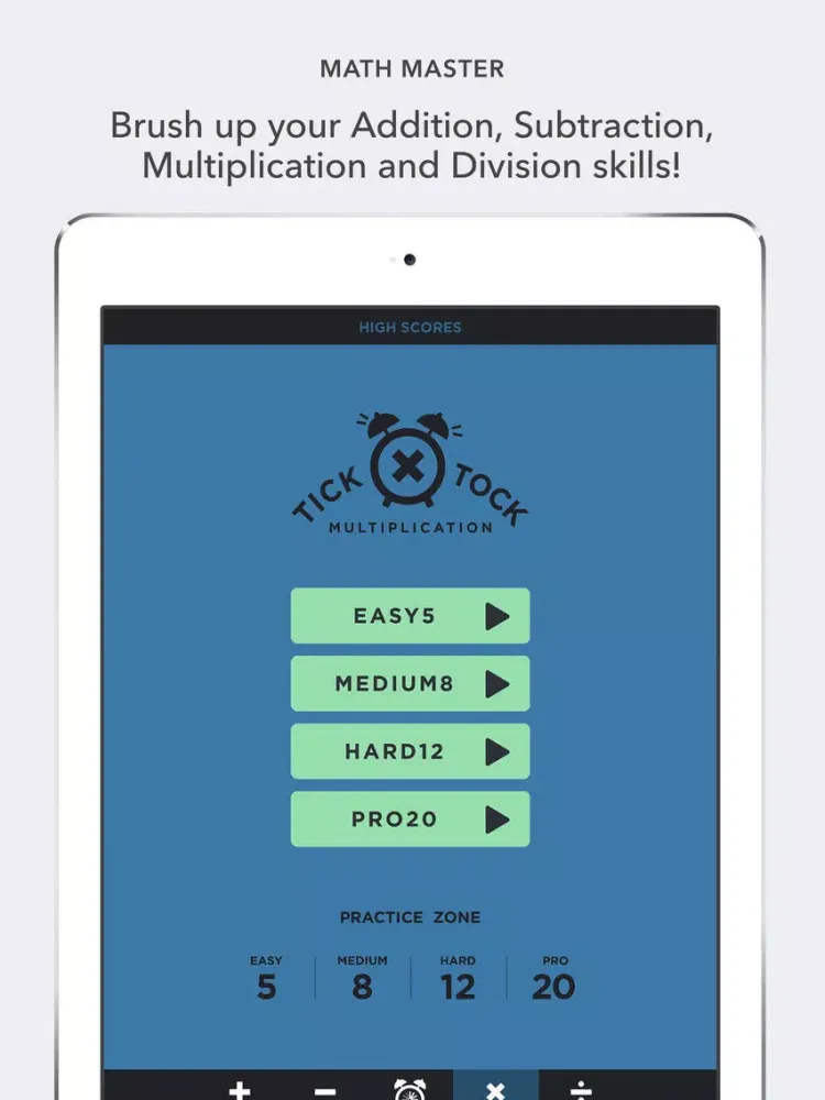Tick Tock Math Master iPad  Screenshots