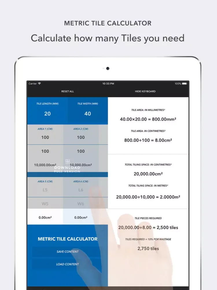 Tile Calculator 2020 LITE iPad  स्क्रीनशॉट