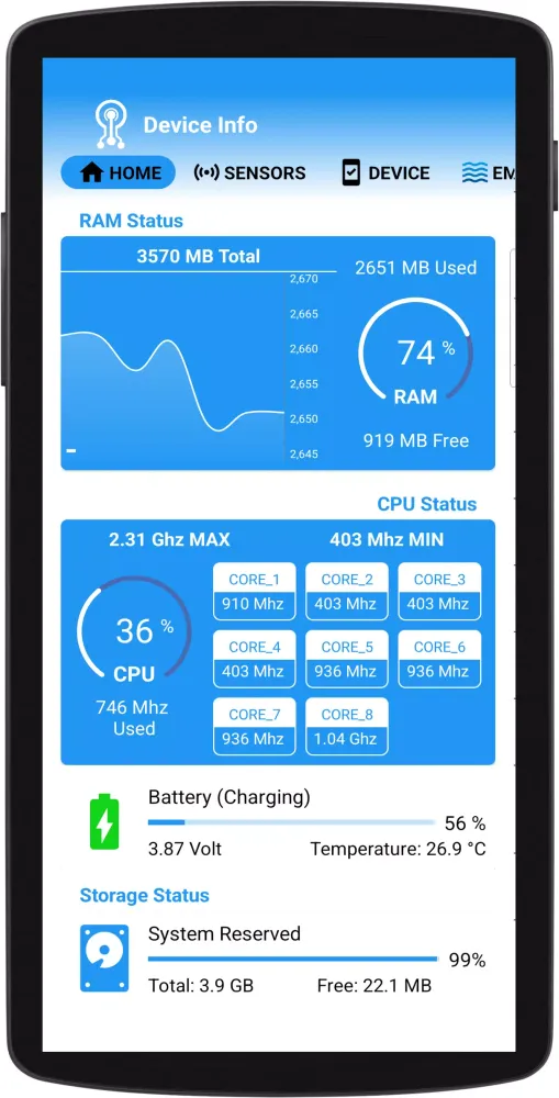 Device Info 스크린샷
