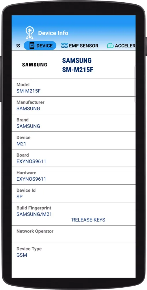 Device Info 스크린샷