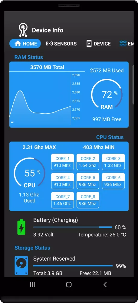 Device Info 스크린샷