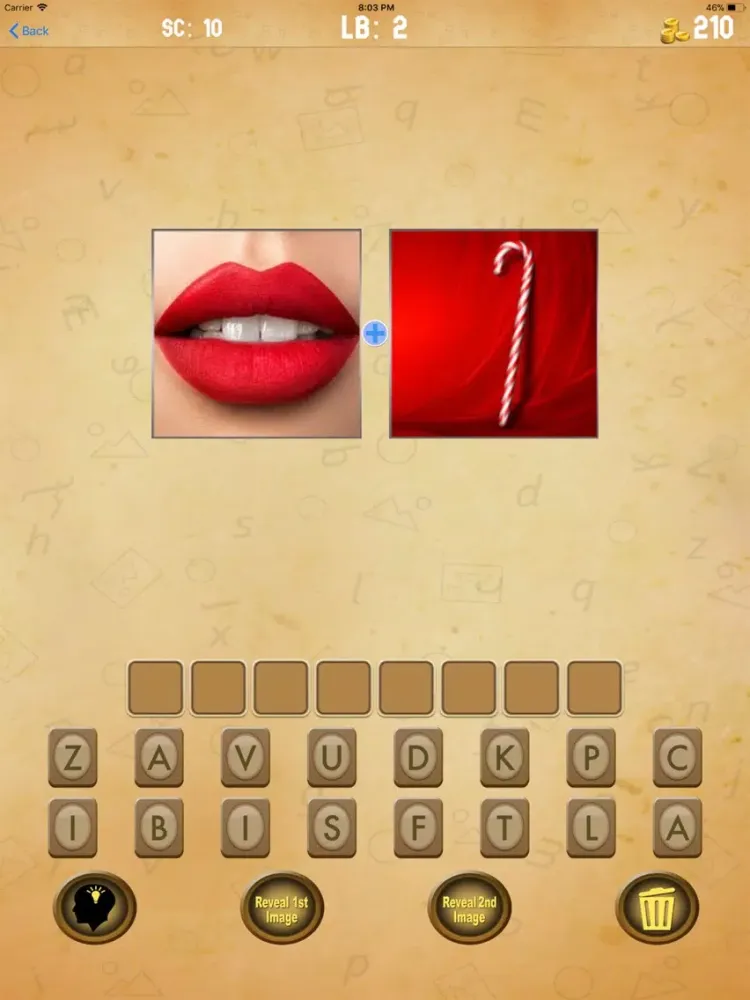 ภาพหน้าจอของ 2 Pics 1 Word Pic To Word iPad 