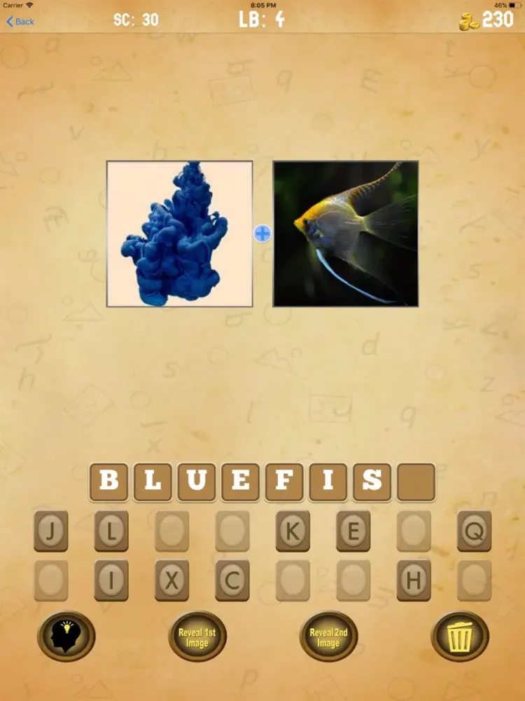 ภาพหน้าจอของ 2 Pics 1 Word Pic To Word iPad 