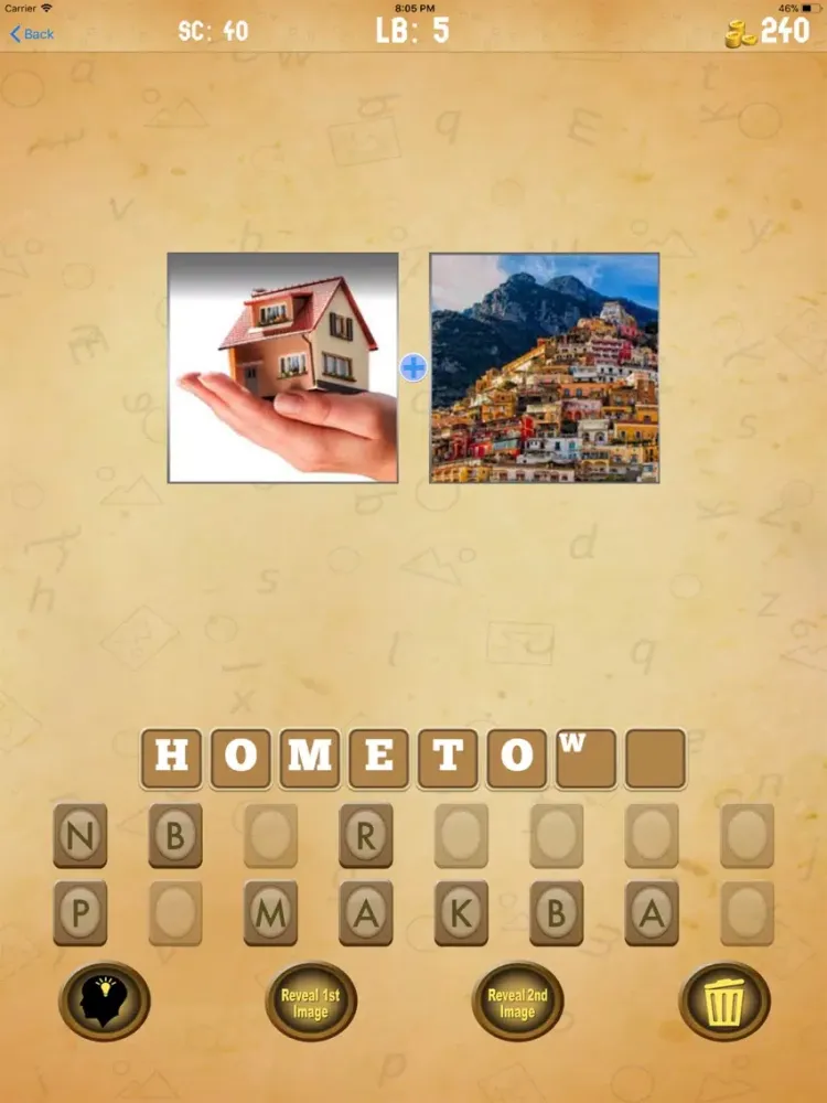 ภาพหน้าจอของ 2 Pics 1 Word Pic To Word iPad 