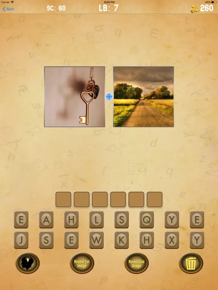 ภาพหน้าจอของ 2 Pics 1 Word Pic To Word iPad 