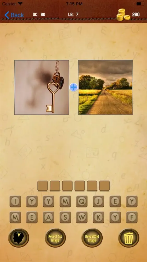 ภาพหน้าจอของ 2 Pics 1 Word Pic To Word