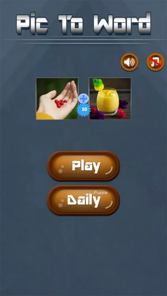 ภาพหน้าจอของ 2 Pics 1 Word Pic To Word