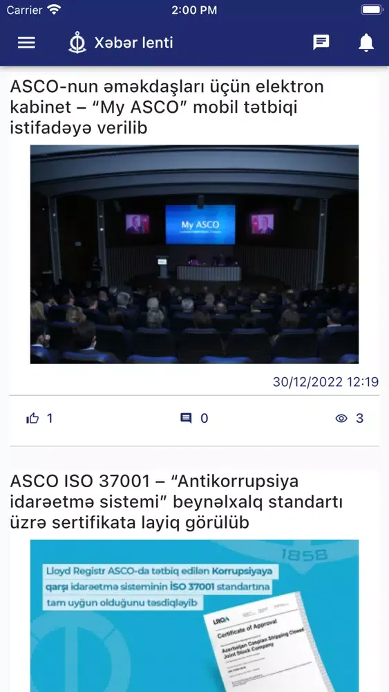 Tangkapan layar My ASCO