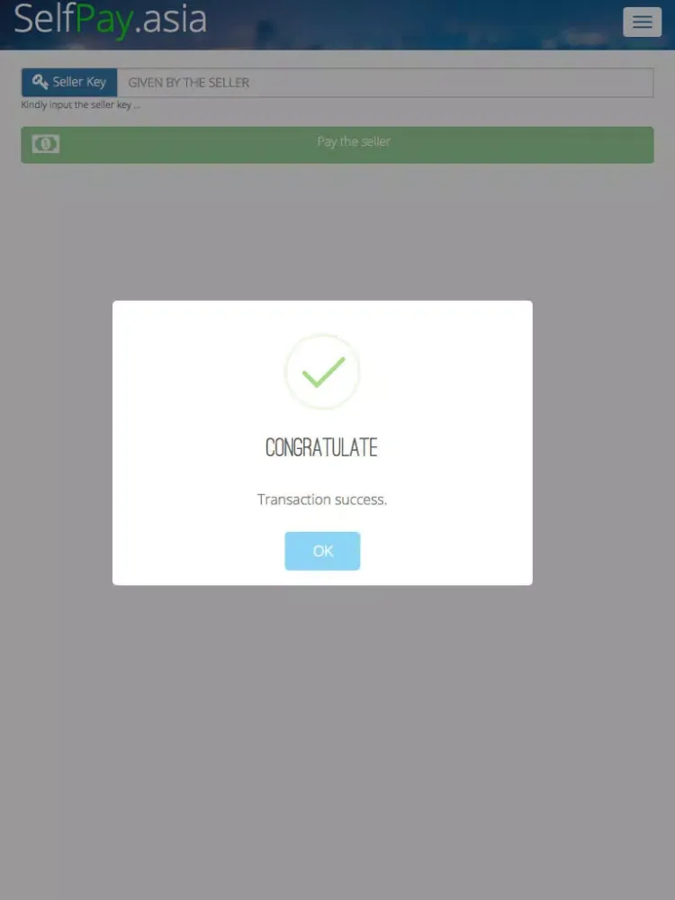 SelfPay.Asia mini pos iPad Screenshots