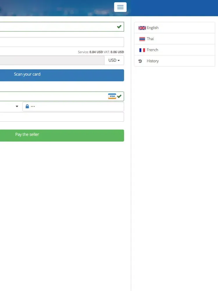 SelfPay.Asia mini pos iPad Screenshots
