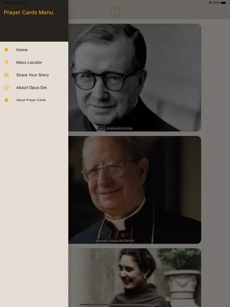 Opus Dei Prayer Cards iPad  Screenshots