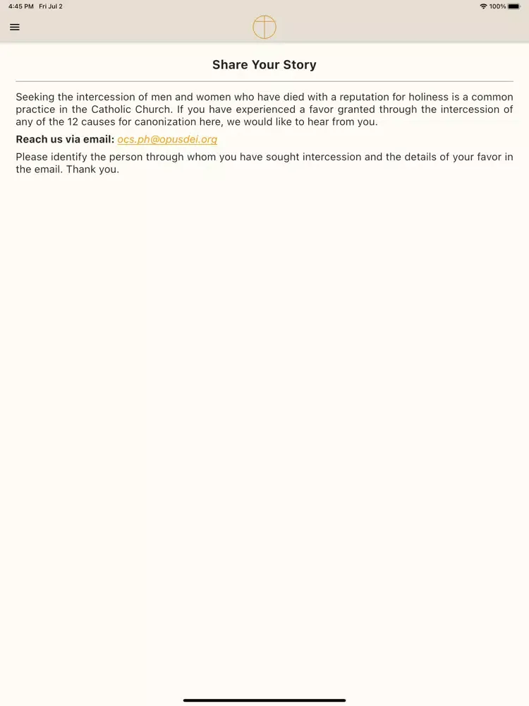 Opus Dei Prayer Cards iPad  Screenshots