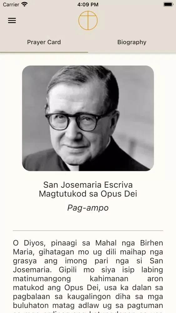 Opus Dei Prayer Cards Screenshots