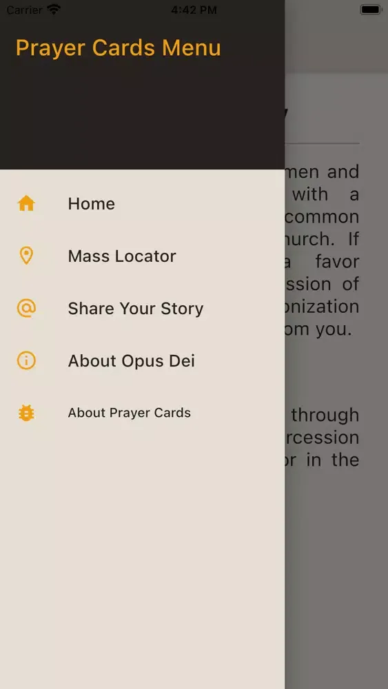 Opus Dei Prayer Cards Screenshots