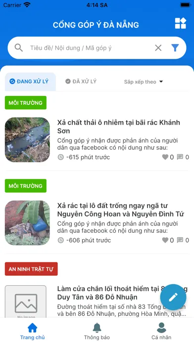 Zrzuty ekranu Góp Ý Đà Nẵng