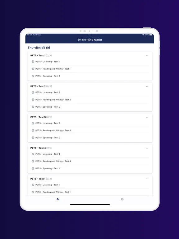 Ôn Tiếng Anh B1 sau đại học iPad 应用截图