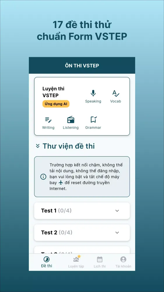 Ôn thi VSTEP Tiếng Anh cấp tốc Screenshots