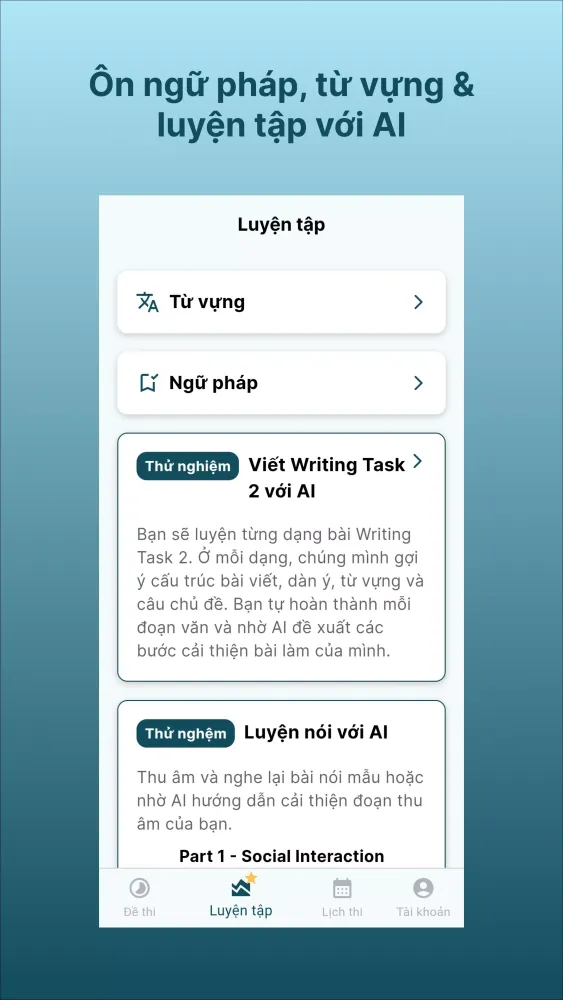 Ôn thi VSTEP Tiếng Anh cấp tốc Screenshots