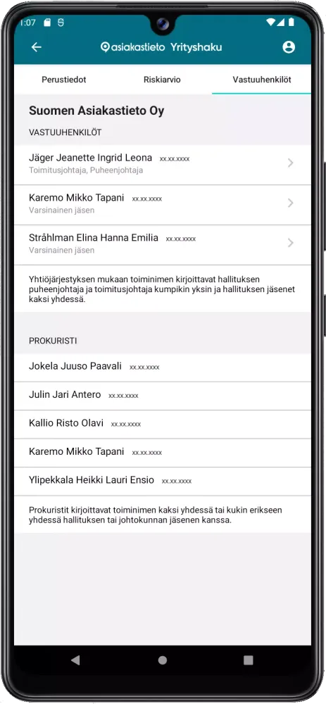Asiakastieto Yrityshaku Screenshots