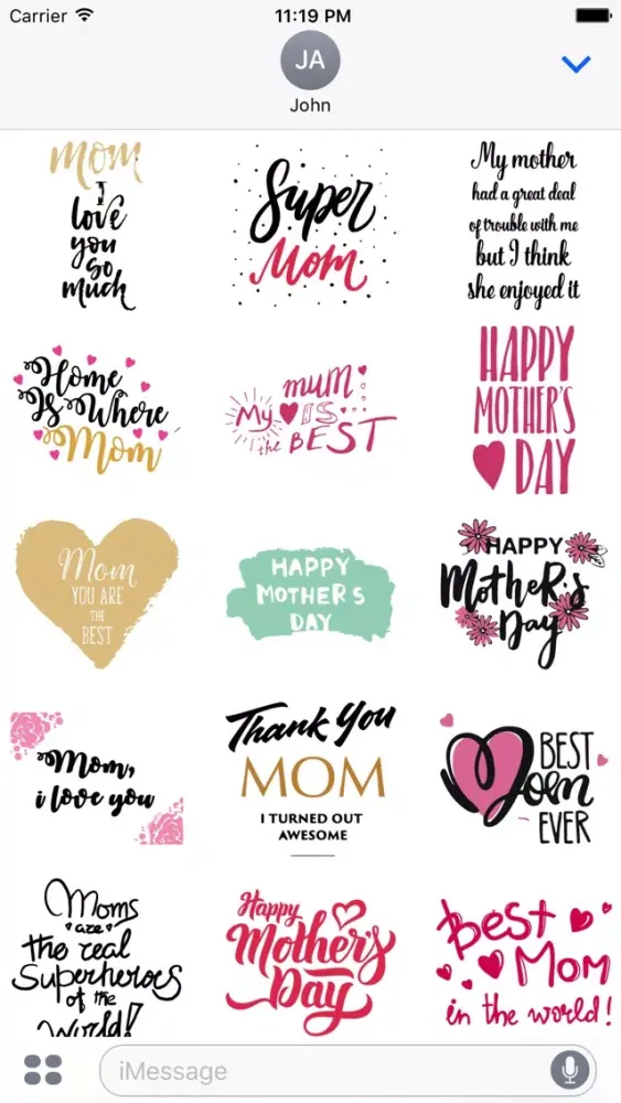 Super Mom Mothers Day Sticker Pack Screenshots