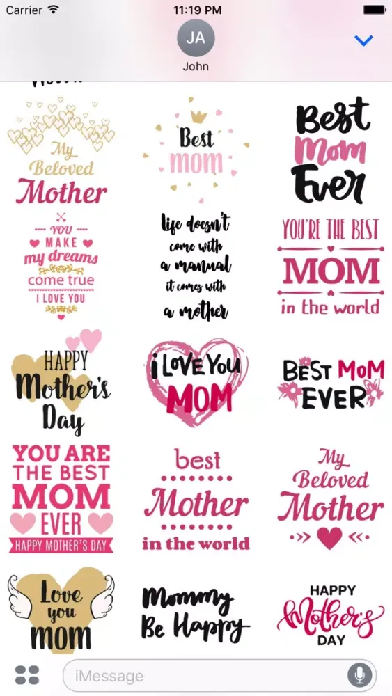 Super Mom Mothers Day Sticker Pack Screenshots