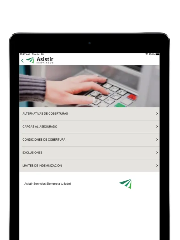 Asistir Servicios iPad  स्क्रीनशॉट