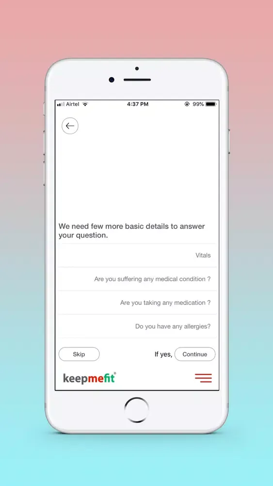 Captures d'écran de Ask a Doctor keepmefit