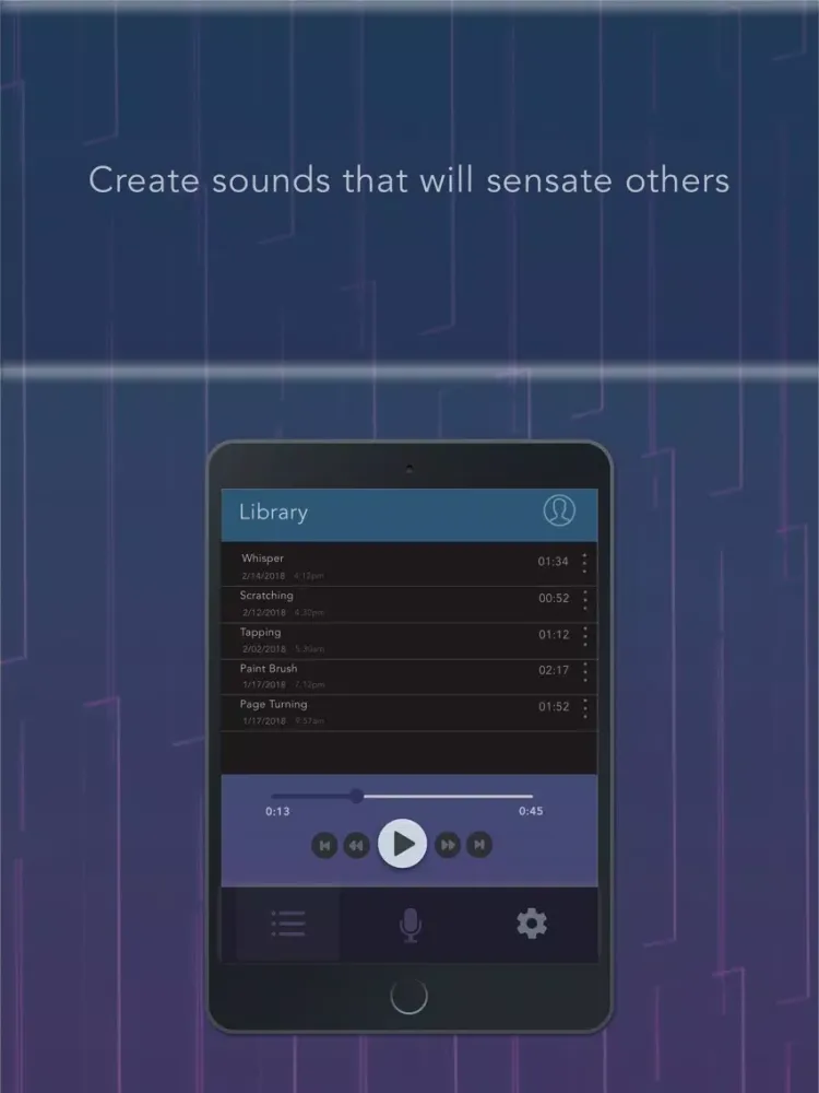 ASMR Recorder iPad  Screenshots