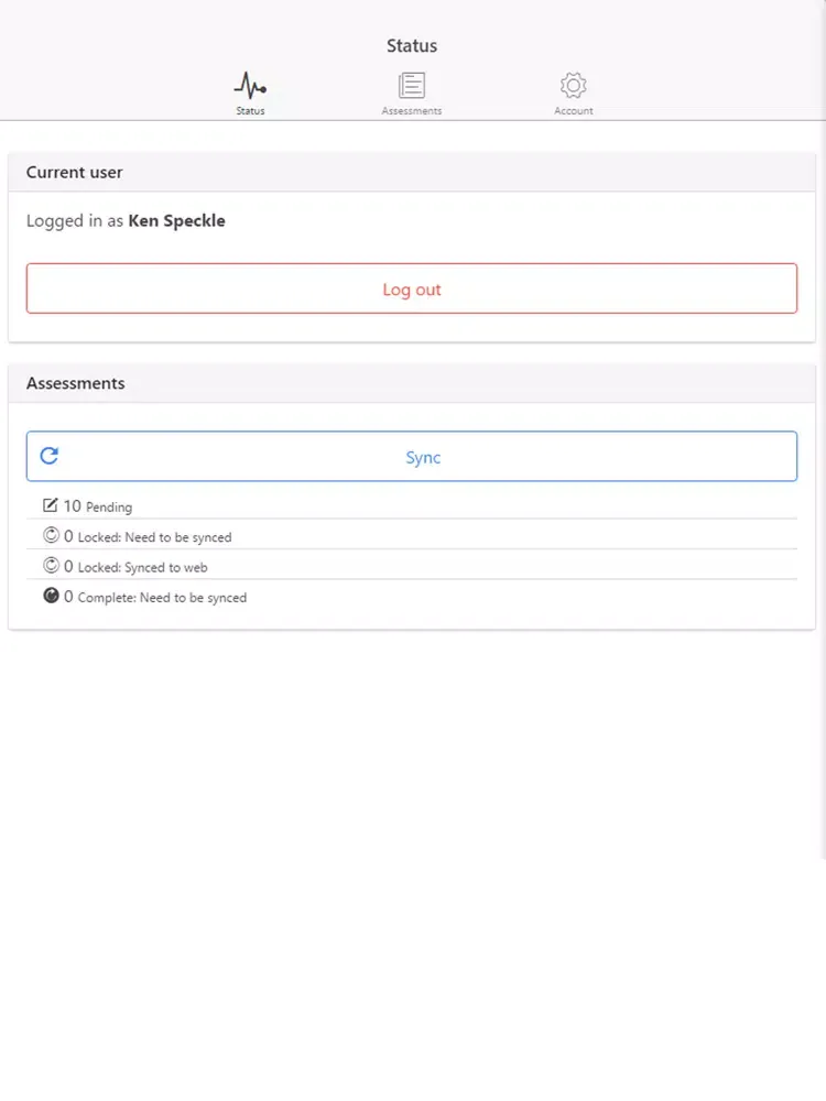 ABa Assessor iPad  سکرین شاٹس