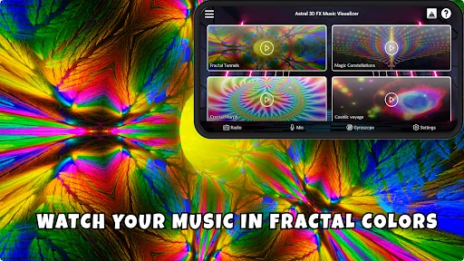 Astral 3D FX Music Visualizer Screenshots