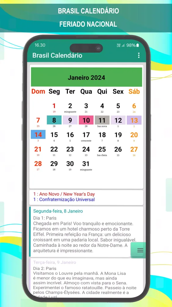 Brasil Calendário 2025 স্ক্রিনশট