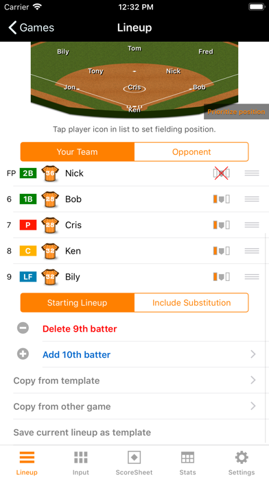 Softball Stats Ekran Görüntüleri