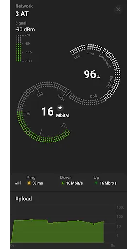 Capturas de tela do RTR-NetTest 3G/4G/5G IPv4/6