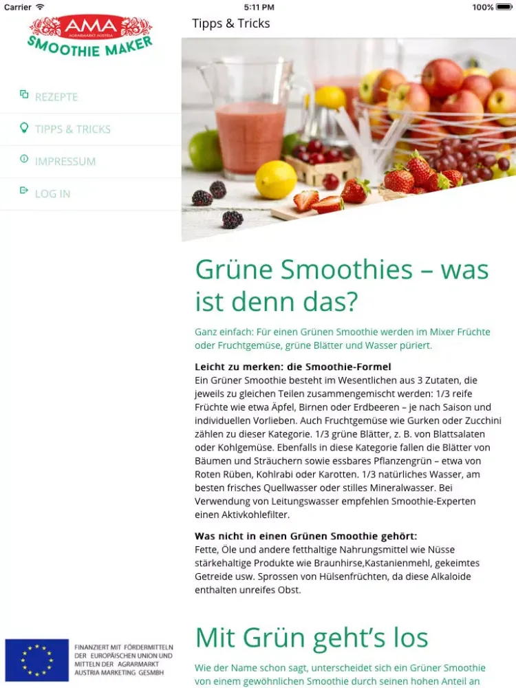 Smoothie Maker iPad  Ekran Görüntüleri