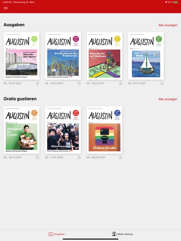 AUGUSTIN ePaper iPad  سکرین شاٹس