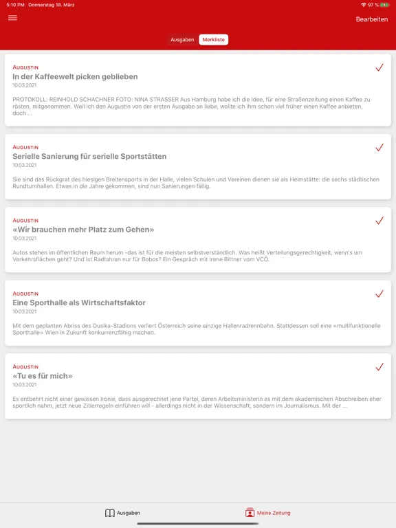AUGUSTIN ePaper iPad  سکرین شاٹس