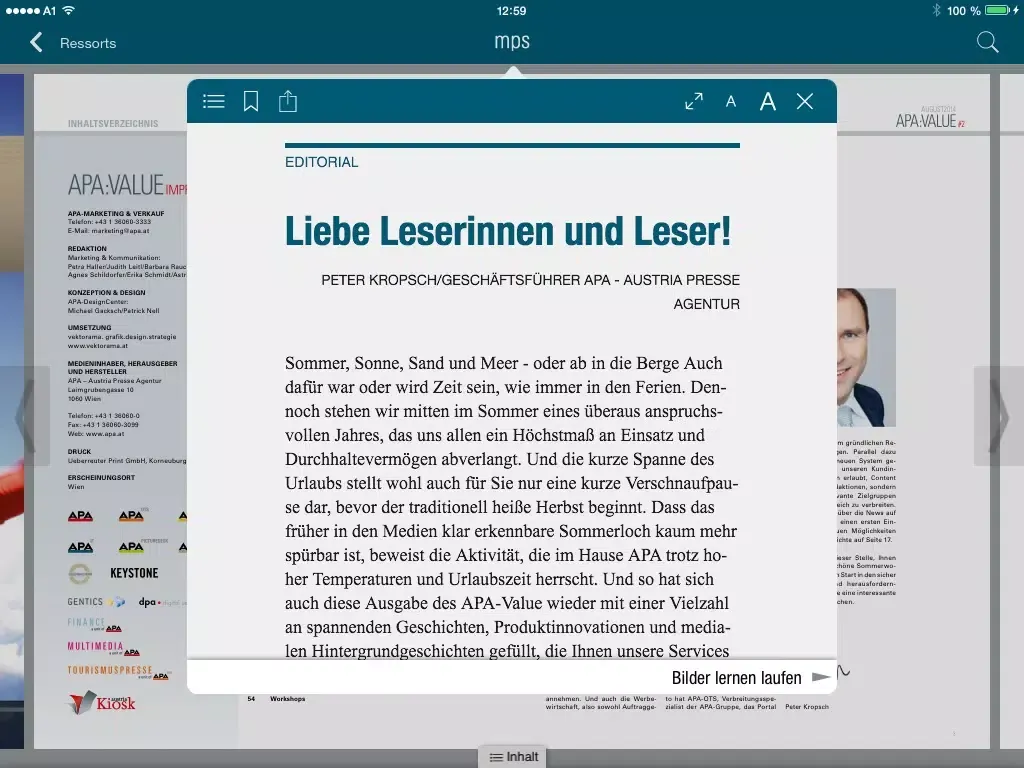 Скриншоты MPS:News iPad 