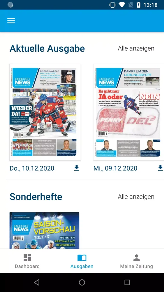 Eishockey News Screenshots