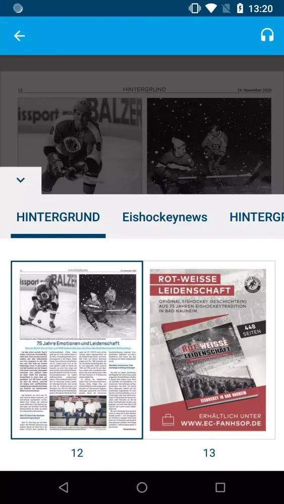 Eishockey News Screenshots