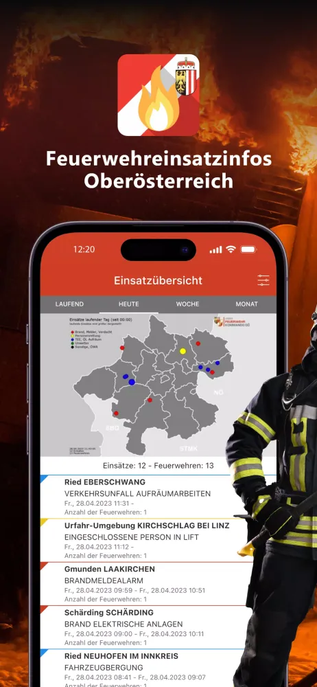 Feuerwehreinsatzinfos OÖ سکرین شاٹس
