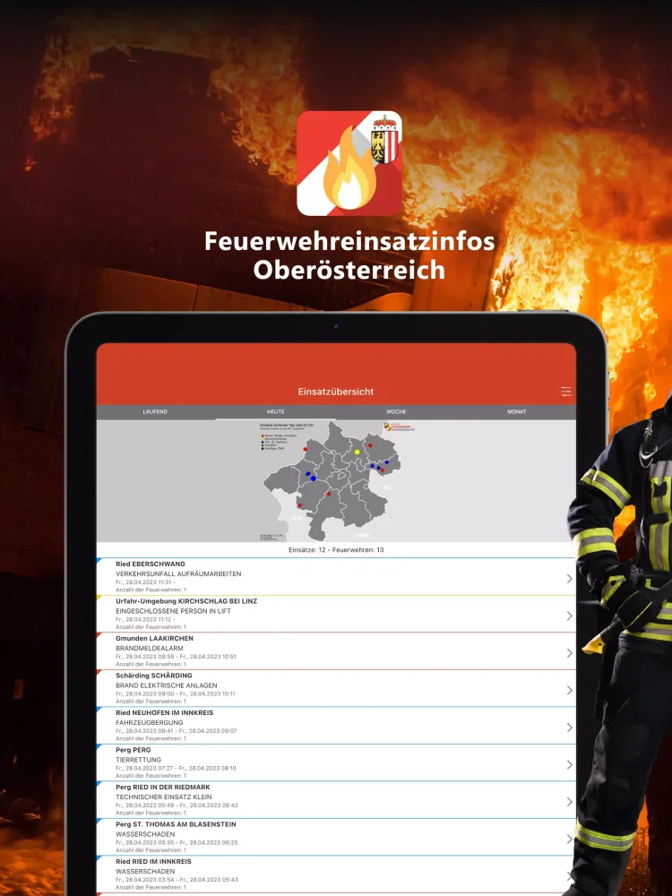 Feuerwehreinsatzinfos OÖ سکرین شاٹس