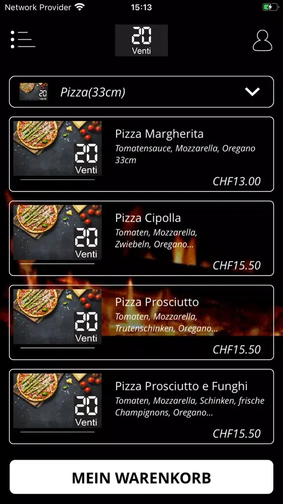 Zrzuty ekranu 20 Venti Pizza