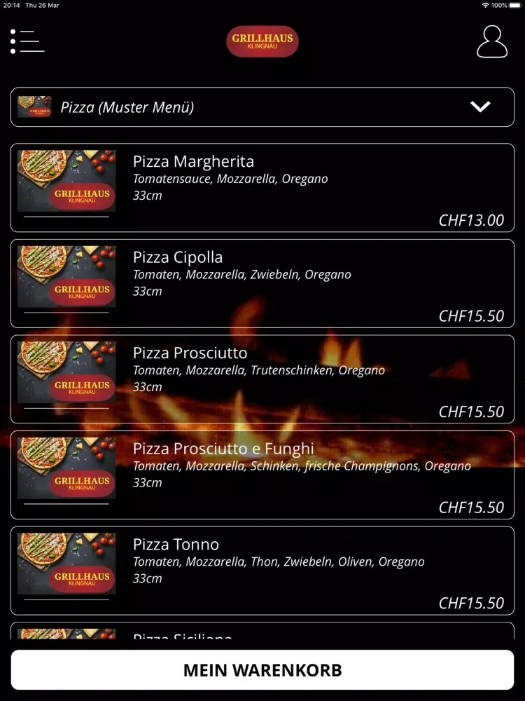 Capturas de tela do Grillhaus Klingnau iPad 