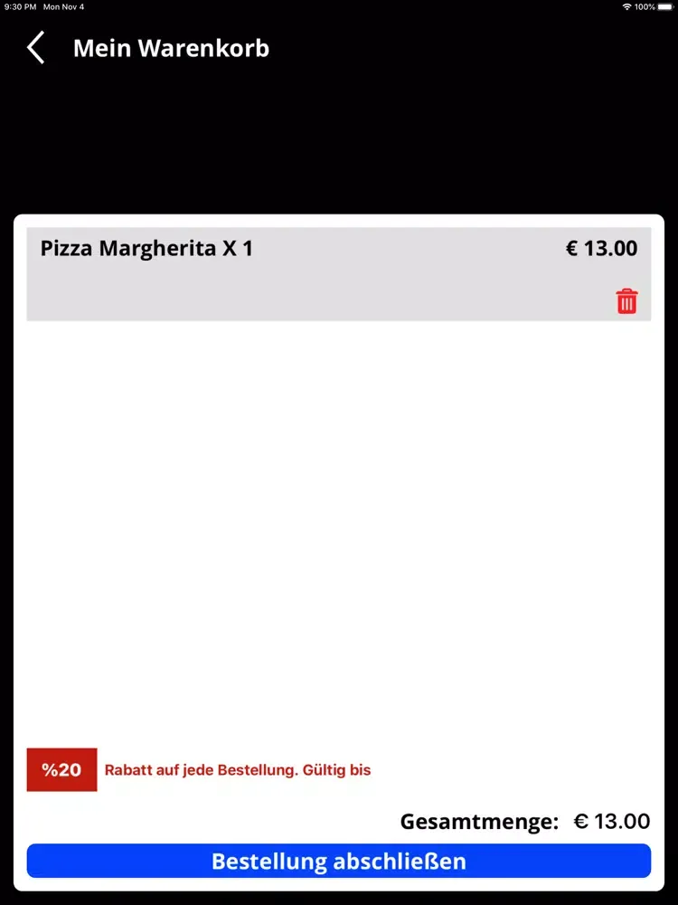 Capturas de tela do Pizzeria Marco Polo iPad 