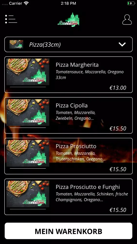 Captures d'écran de Ristorante Luciano Wien