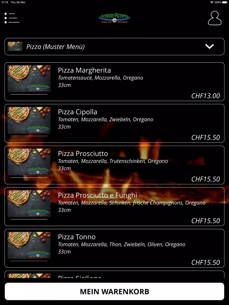 Schloss Imbiss Wildegg iPad  Screenshots