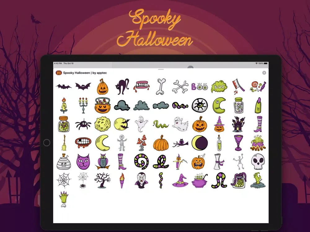 Spooky Halloween Sticker iPad  স্ক্রিনশট