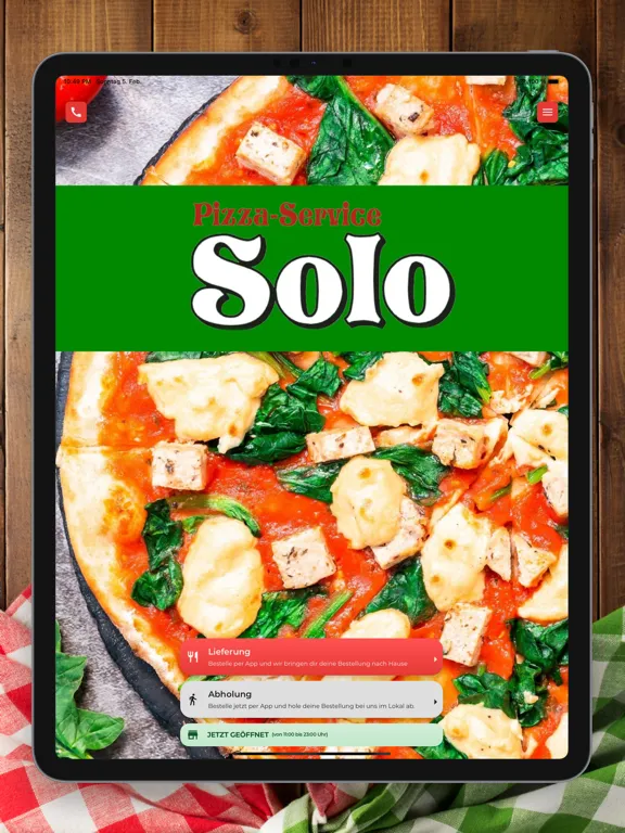 Pizza Solo Linz iPad  Screenshots