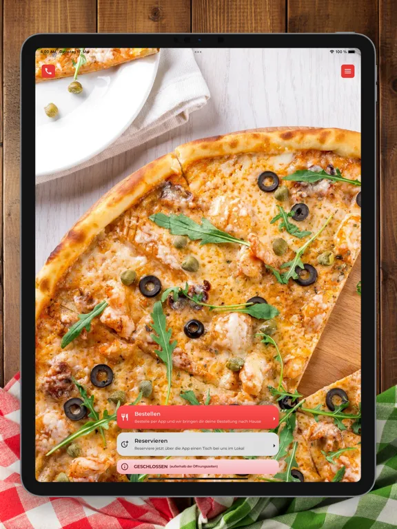 Pizzeria Austro iPad  Ekran Görüntüleri