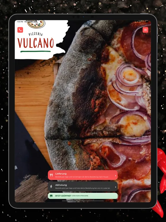 Скриншоты Pizzeria Vulcano iPad 